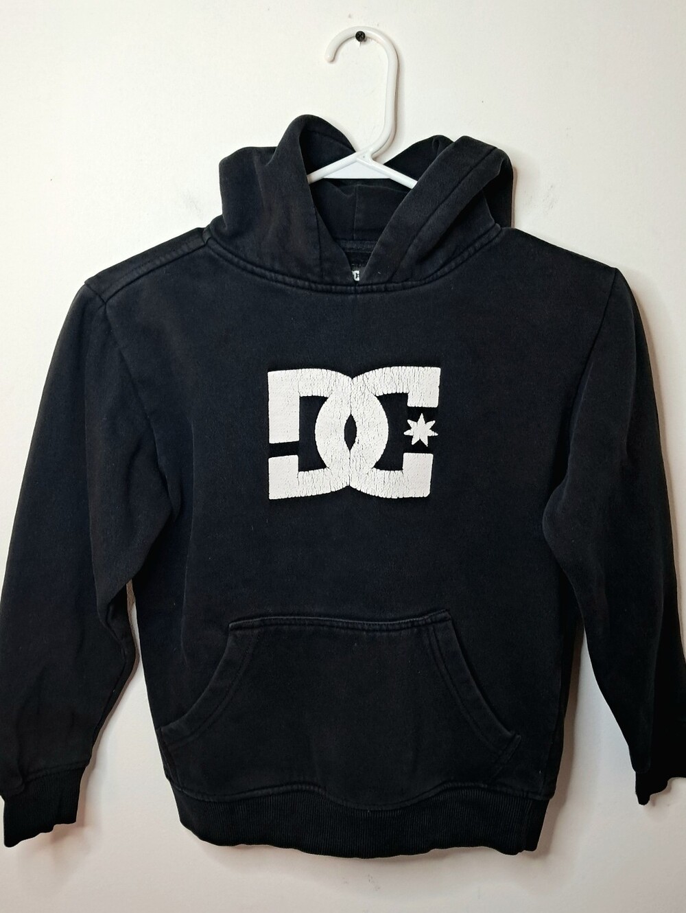Unisex DC Shoes Star Black Hooded Sweatshirt Size Small